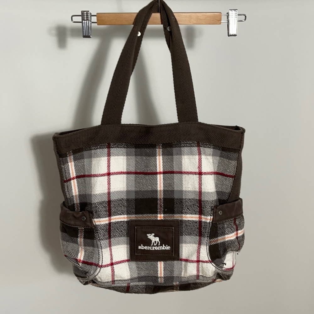 Abercrombie Kids Plaid Tote Bag/ Purse